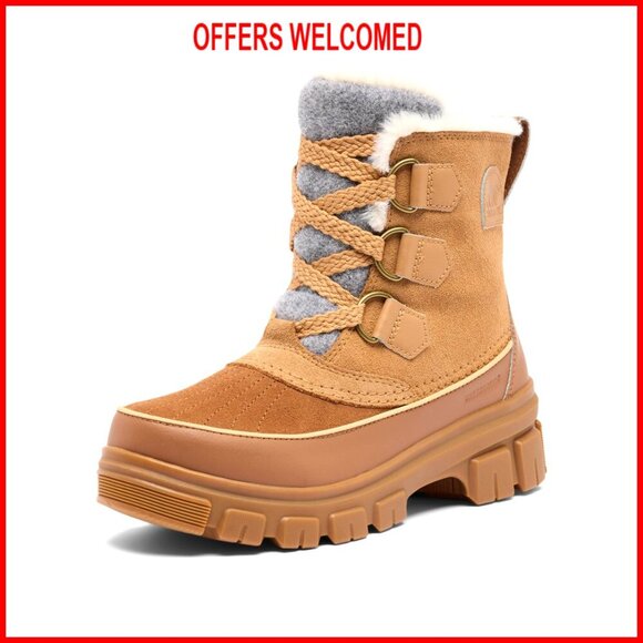 Shoes - Waterproof Snow Boots with 200g Insulation, Faux Fur Collar, Women's Size